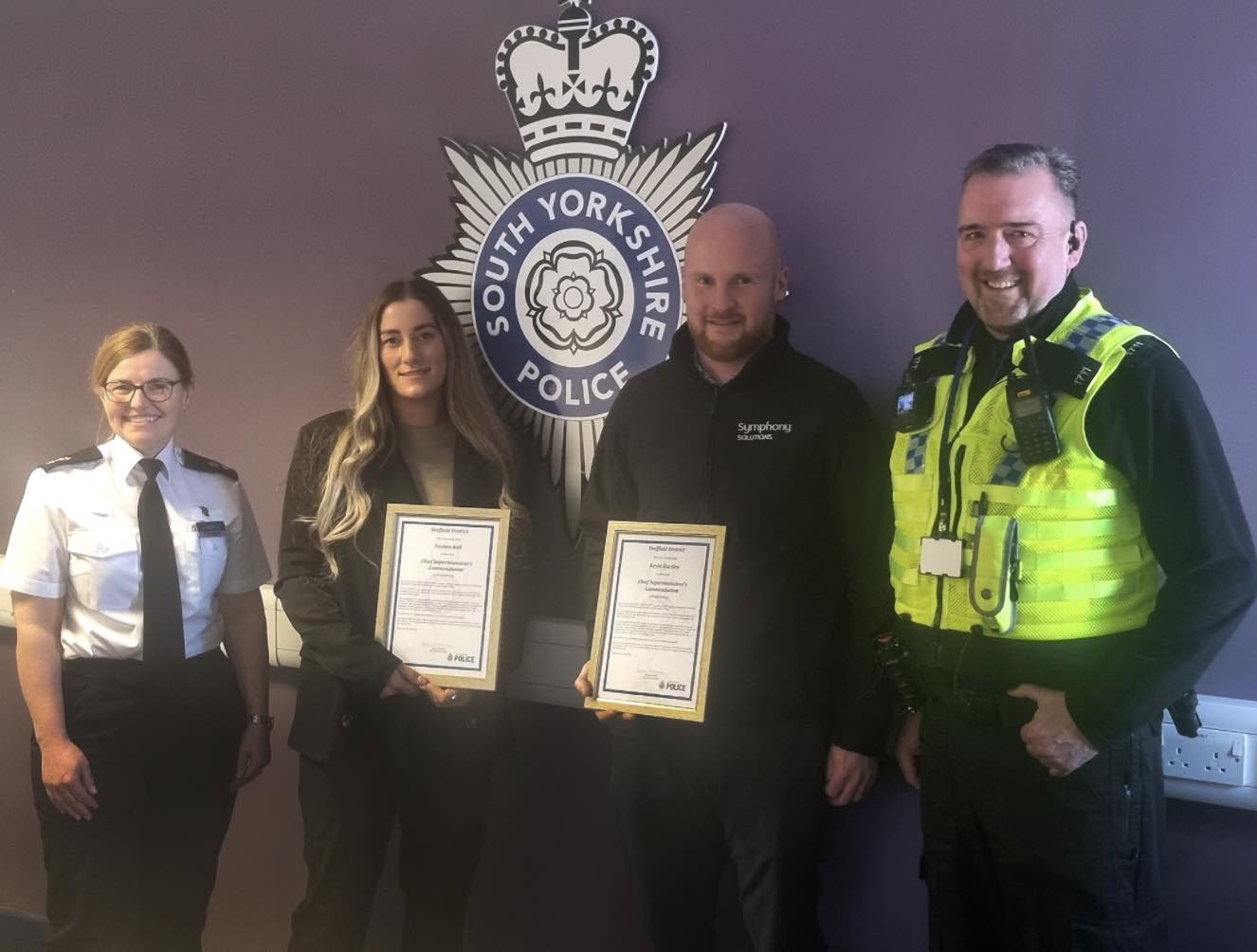 A Man And A Woman Who Came To The Help Of A Distressed Man Stood On The Wrong Side Of The Railings On A Motorway Bridge In Sheffield Have Been Thanked By The Police For Their Efforts