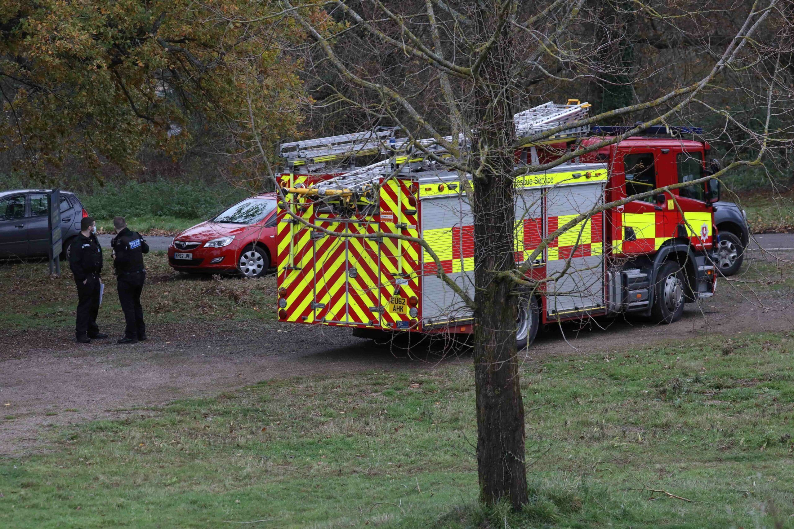 Kent Fire And Rescue Service Was Called To Reports Of A Boat Alight Off Canal Road, In Strood, Rochester