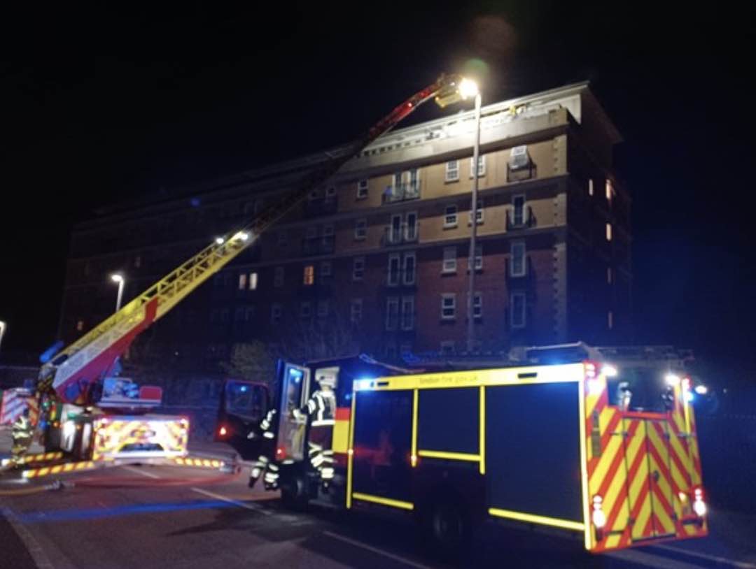 Eight Fire Engines And Around Sixty Firefighters Were Called To A Fire At A Block Of Flats On Pembroke Road In Ruislip Earlier This Morning