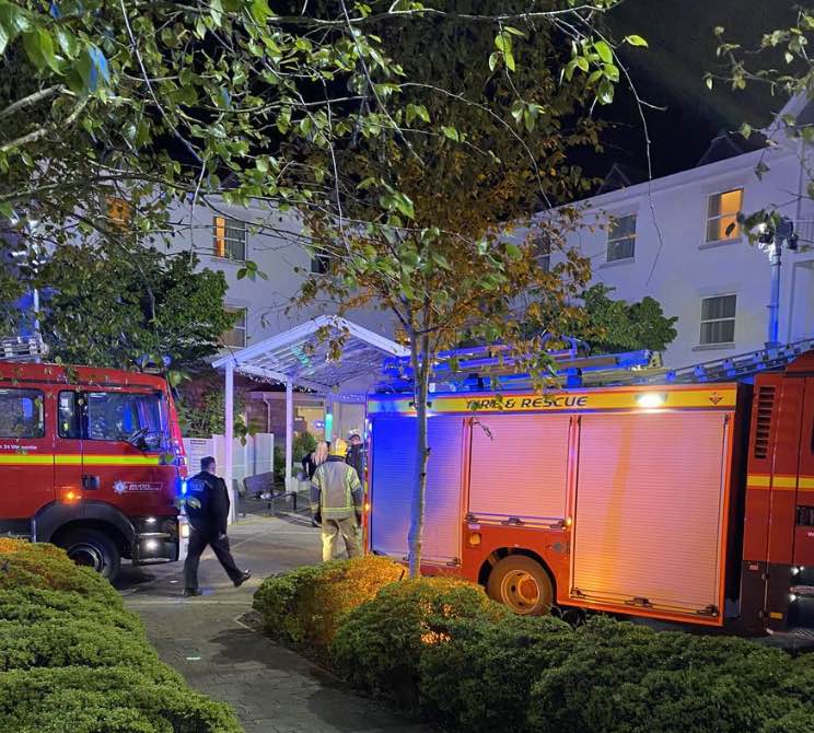 Firefighters Have Rescued A Migrant From Inside A Holiday Inn Near Bristol Airport After A Blaze Broke Out In The Building