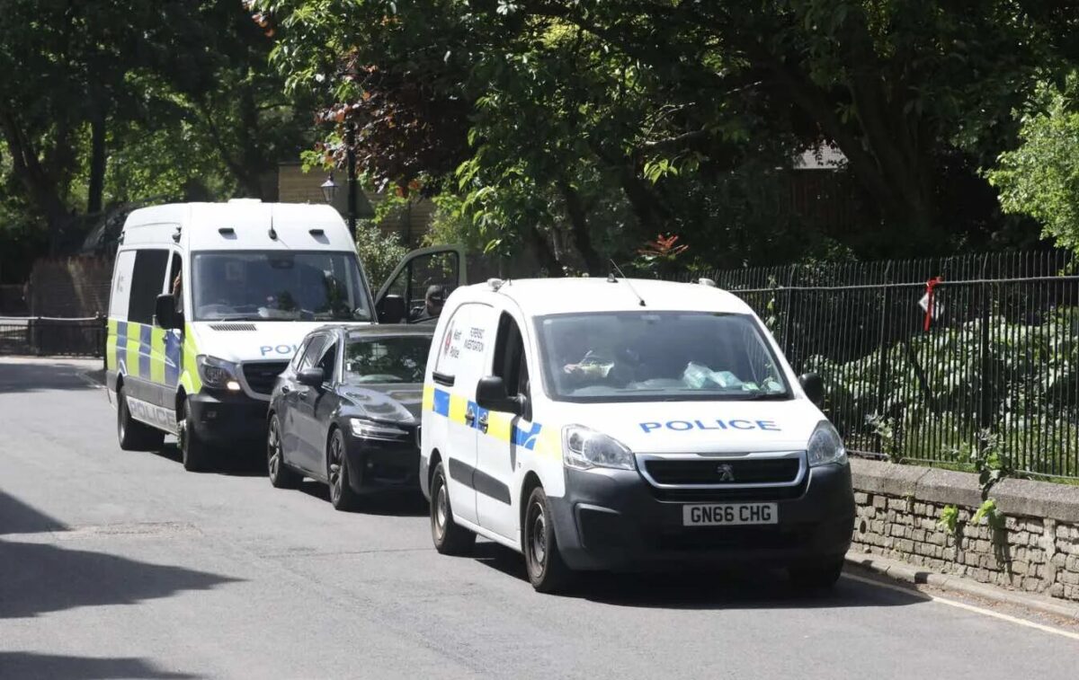 Police are searching a public gardens in Rochester  after man has been arrested suspicion of rape