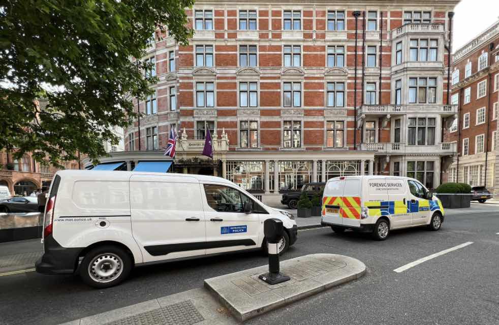 Police Found Two Men Suffering Injuries Outside The Connaught Hotel In Mayfair
