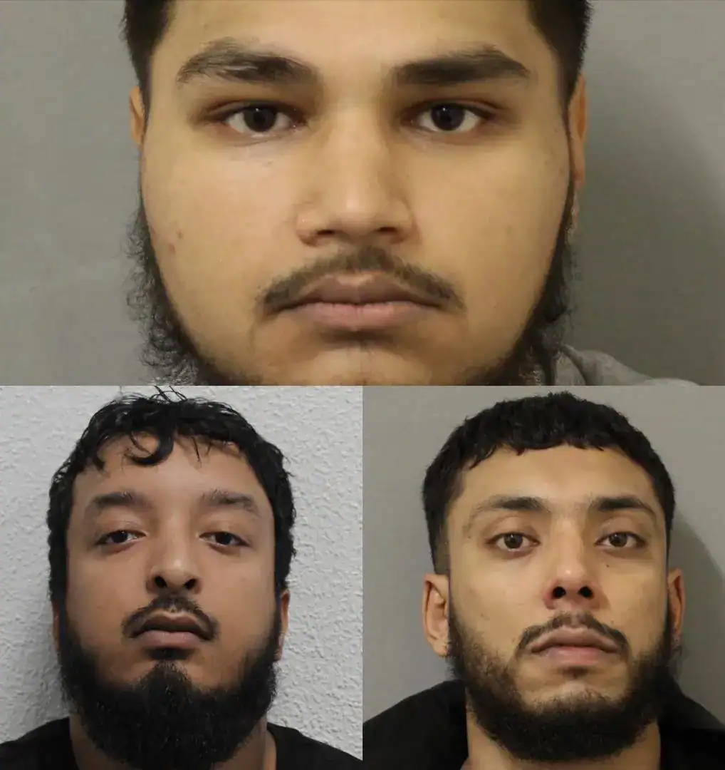 Three men who brutally beat a man with a steering wheel lock have been jailed after they were caught on dash cam planning the attack, carrying out the assault and laughing about it afterwards