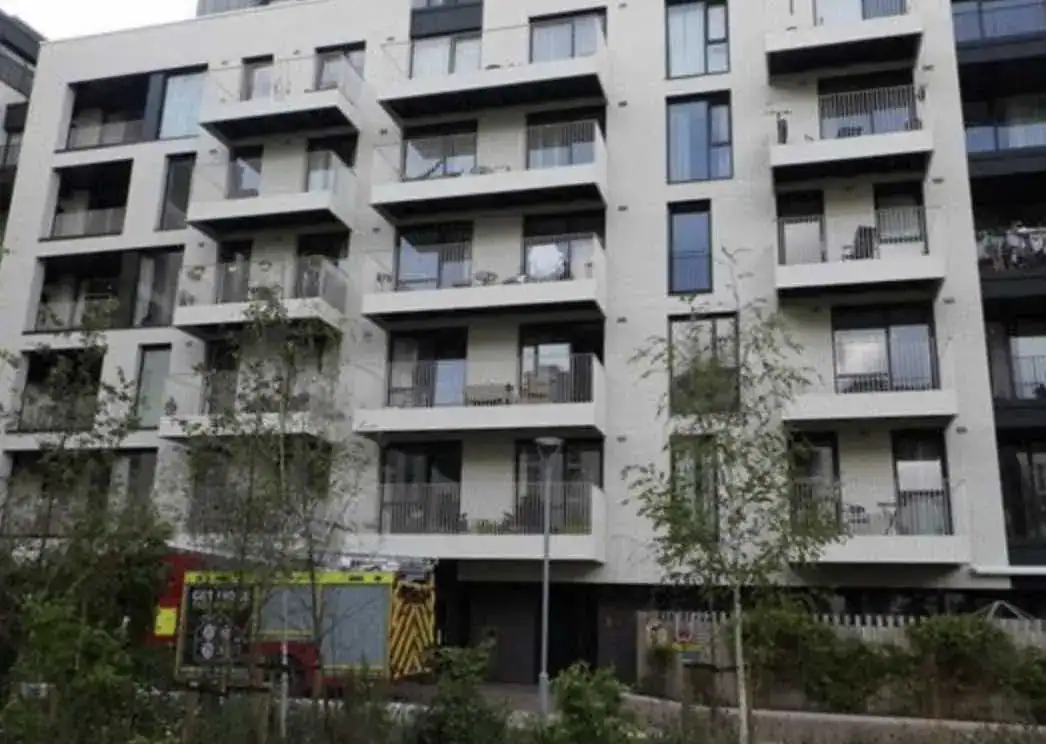Four fire engines and around 25 firefighters were called to a flat fire on Forrester Way in Stratford on Sunday