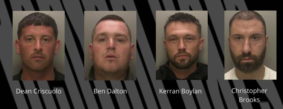 Four men have been arrested after being identified as key members of a drugs gang based in Surrey. The sentence is the result of an inter…