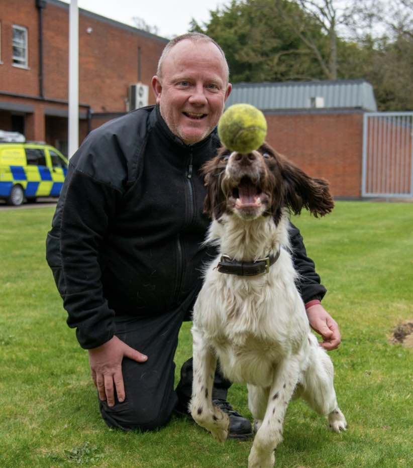 A Police Dog Handler Has Been Given The Queen's Police Medal For His Outstanding Service To Northamptonshire Police