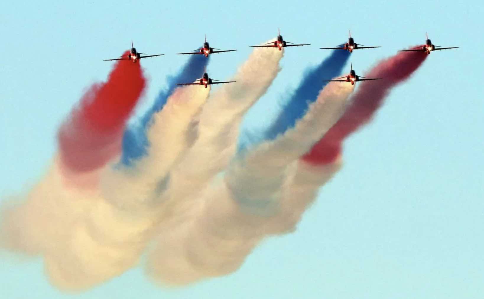 Due to inclement weather, the much-anticipated Red Arrows flypasts have been cancelled