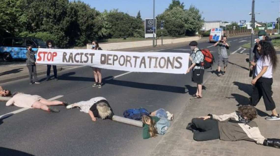 The Issue Of Illegal Immigrants Being Deported To Rwanda Reached Farcical Proportions Yesterday, When 'stop Deportations' Protesters Barricaded Colnbrook Immigration Removal Centres At Heathrow