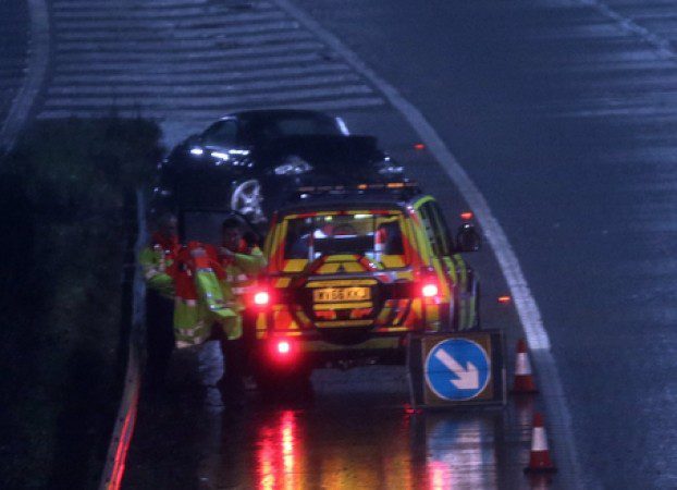 50k Porsche Boxster  Wipes Out On M27 Motorway Near Southampton