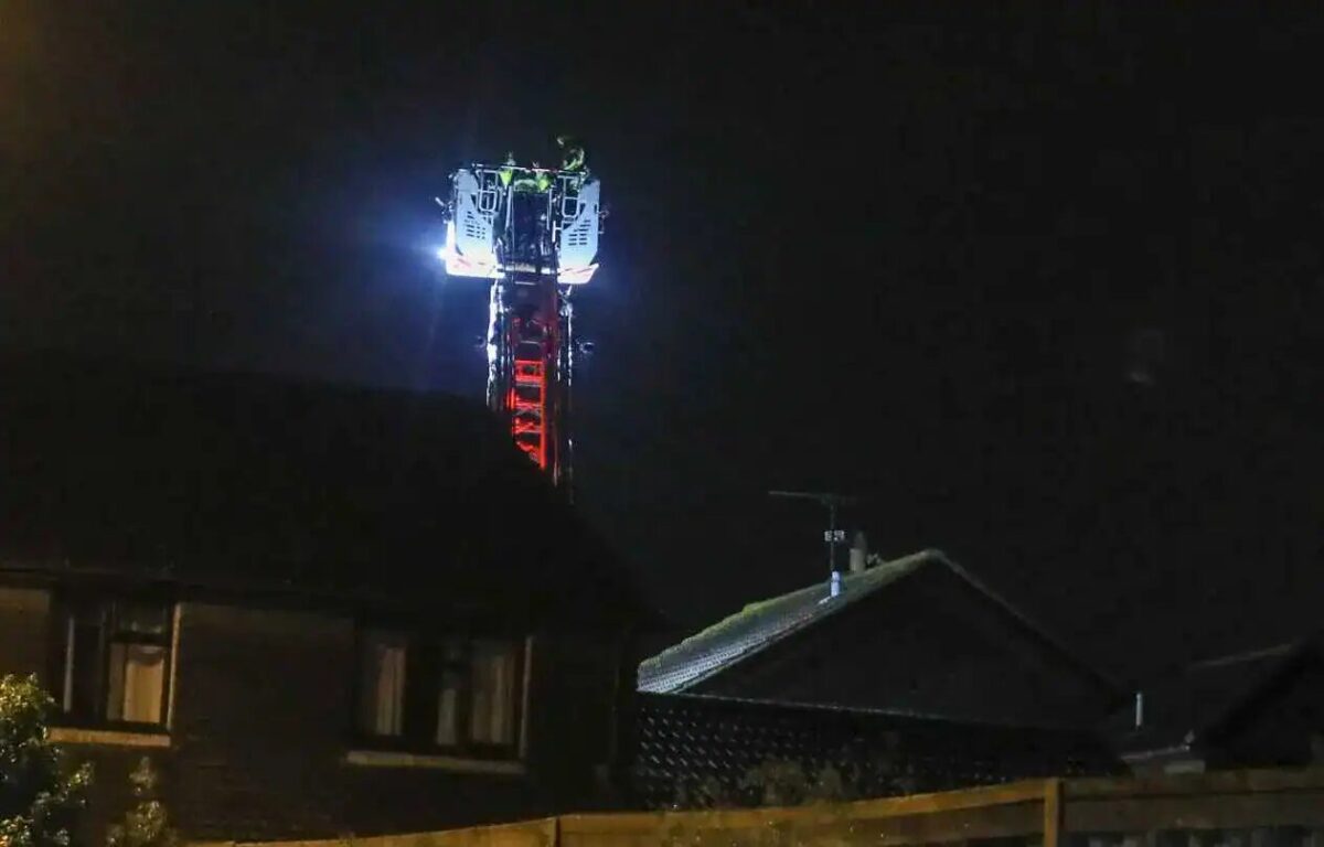 Kent Fire and Rescue Service was called to Lower Stoke, Rochester, to a fire that was caused by a lightning strike