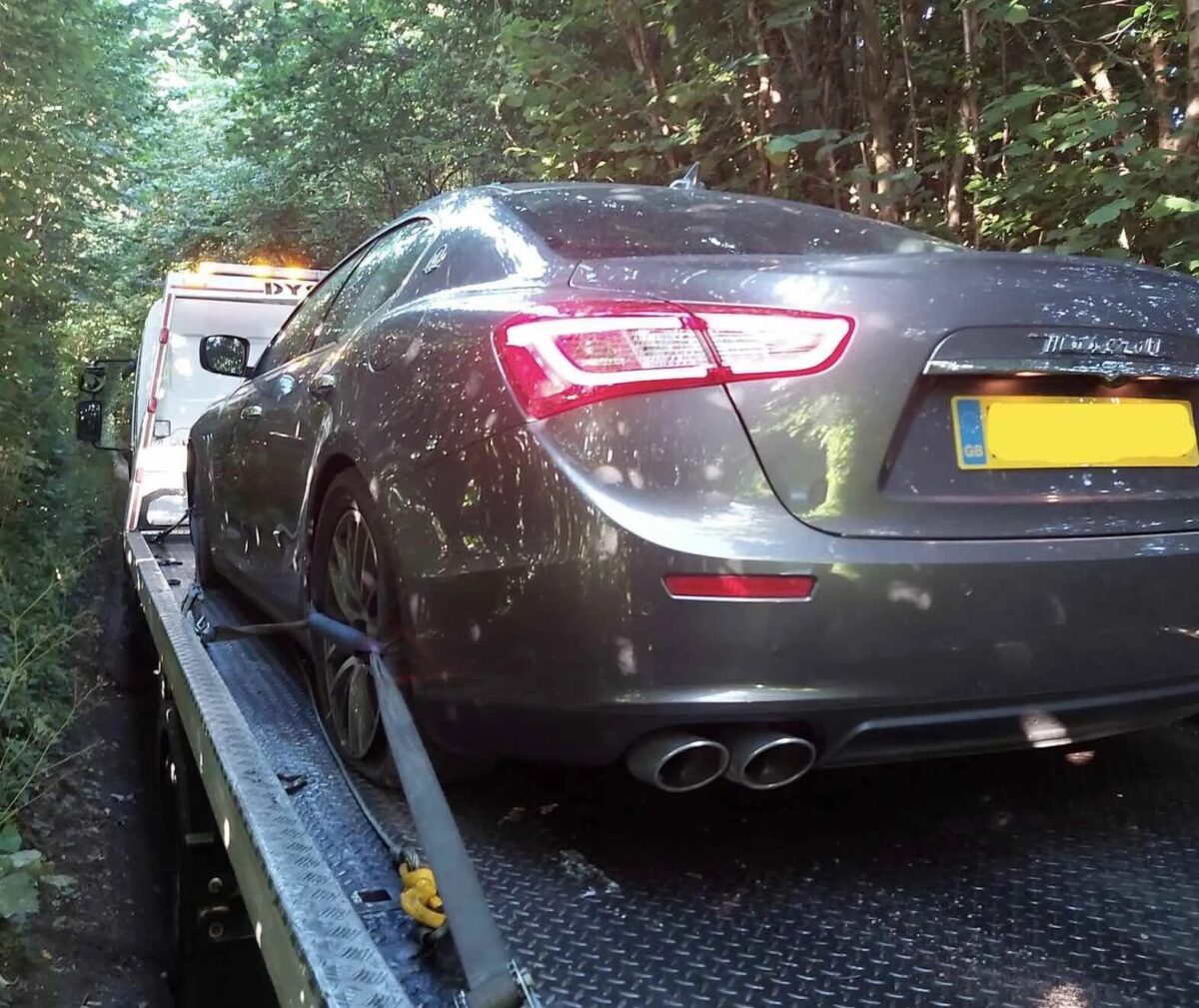 Earlier, Kent Police Officers Spotted A Stolen Maserati Driving Down The M20. It Did Not Stop, Resulting In A Chase Through #maidstone