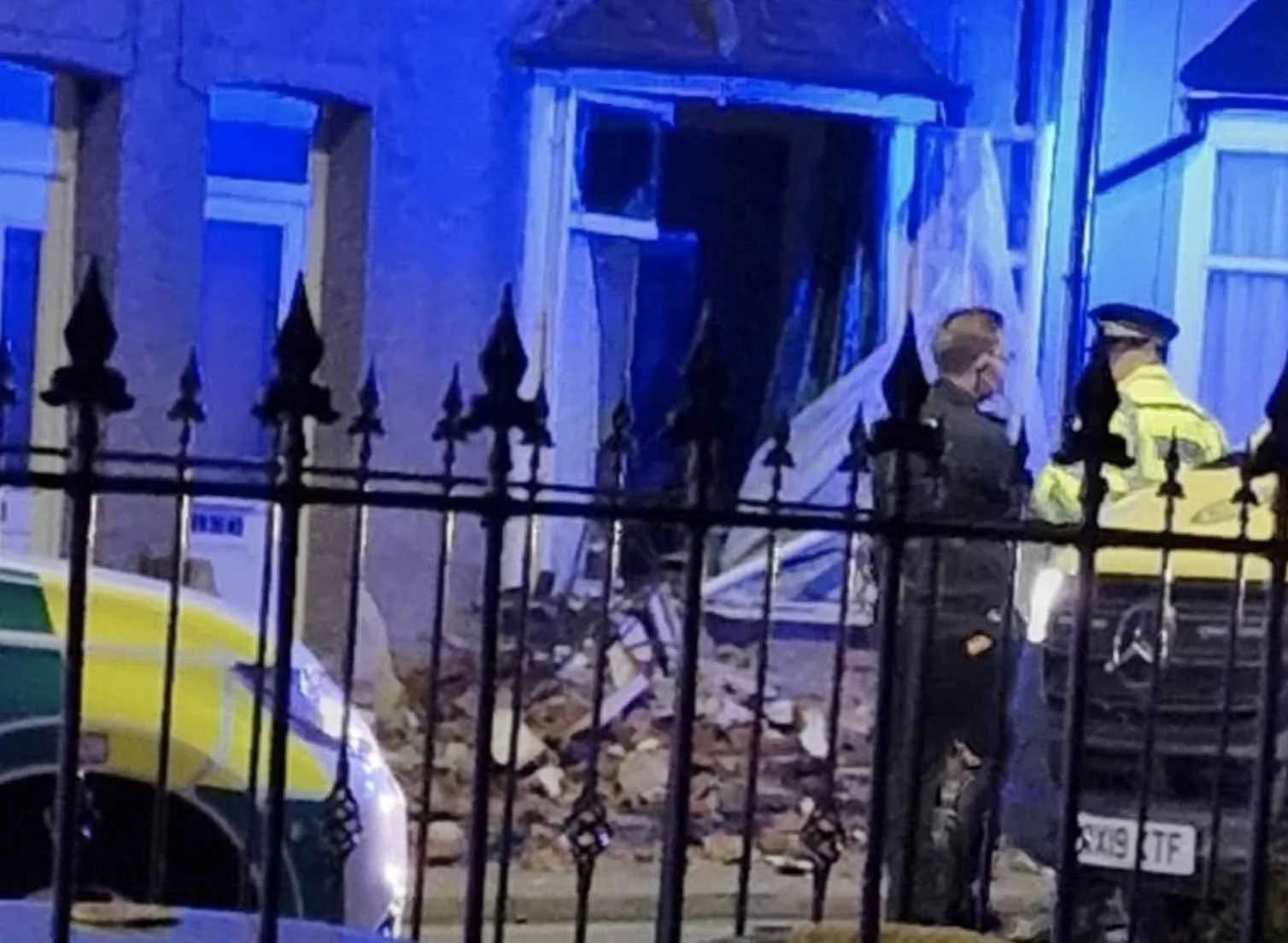 Emergency services were called to a car that crashed into the front of a house on Boundary Road shortly after midnight last night after t…