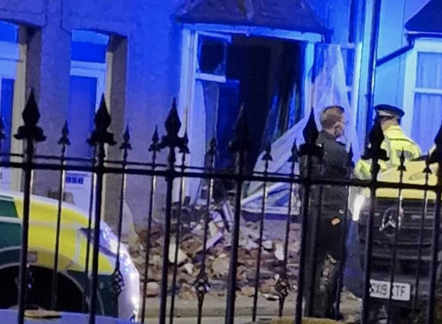 Emergency Services Were Called To A Car That Crashed Into The Front Of A House On Boundary Road Shortly After Midnight Last Night After The Driver Apparently Lost Control.