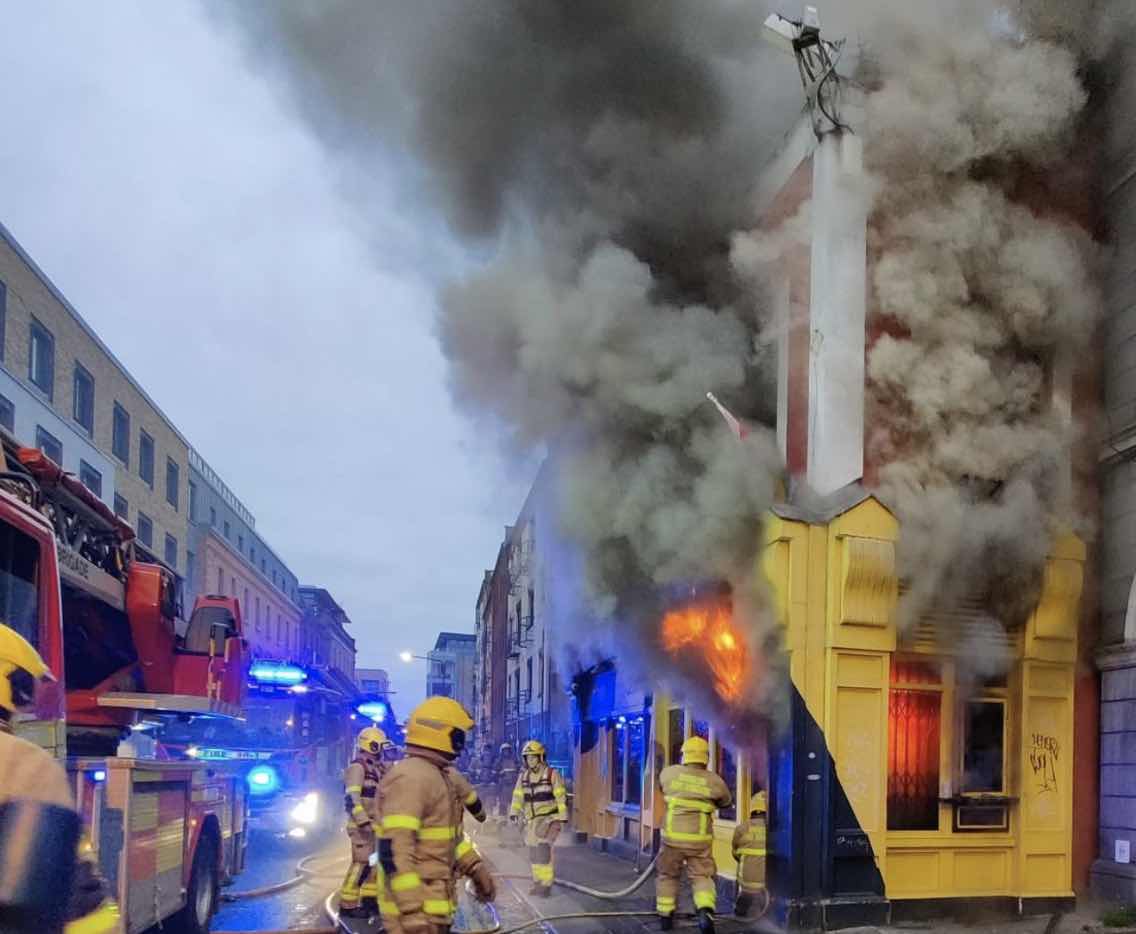 An Overnight Fire In A Dublin City Bar Prompted Emergency Services To Respond