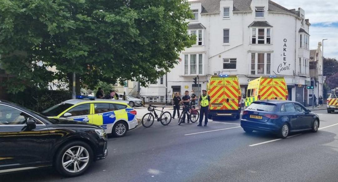 Following A Serious Incident Involving A Cyclist, Police Have Closed The Road At The Junction Of Outram Road And Victoria Road North