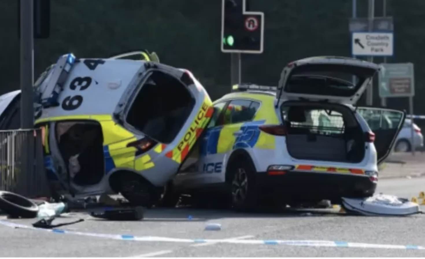 Four Police Officers Were Taken To The Hospital Yesterday (july 11th) After Two Emergency Vehicles Collided In The Early Hours Of The Morning