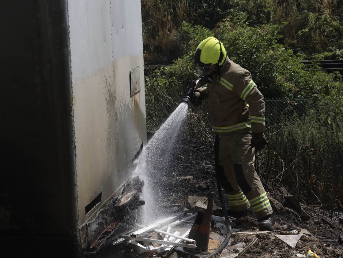 This Afternoon, Firefighters In Sittingbourne Have Battled A Portacabin Fire