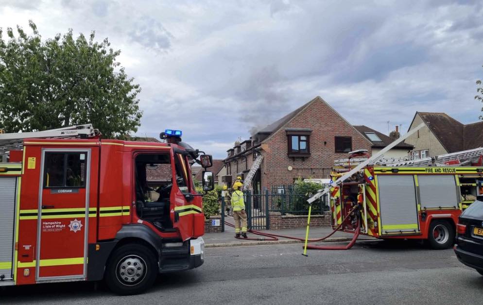 Following A Fire At Retirement Flats In Portsmouth, An Elderly Man Was Treated For Smoke Inhalation