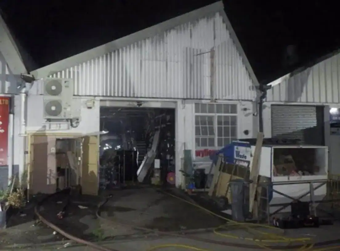 Explosion Fears as Blaze Destroys Sydenham Carpentry Workshop – Seven Gas Cylinders Safely Cooled