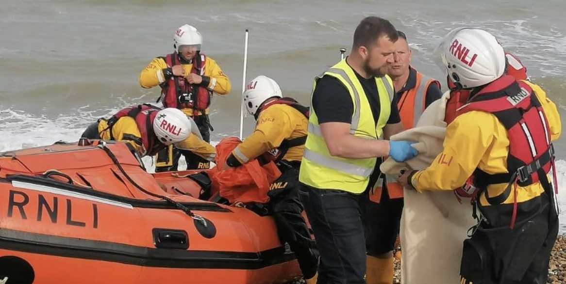 Dog Survives 400 Foot Cliff Fall After Being Rescued By Eastbourne Lifeboat And Coastguards