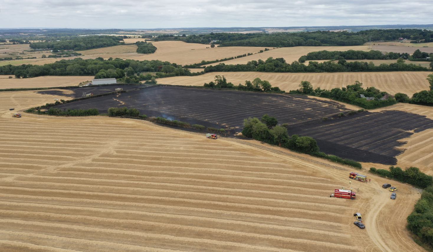 A Grass Fire On Chelsfield Lane In Orpington Has Been Attended By Ten Fire Engines And Approximately 70 Firefighters