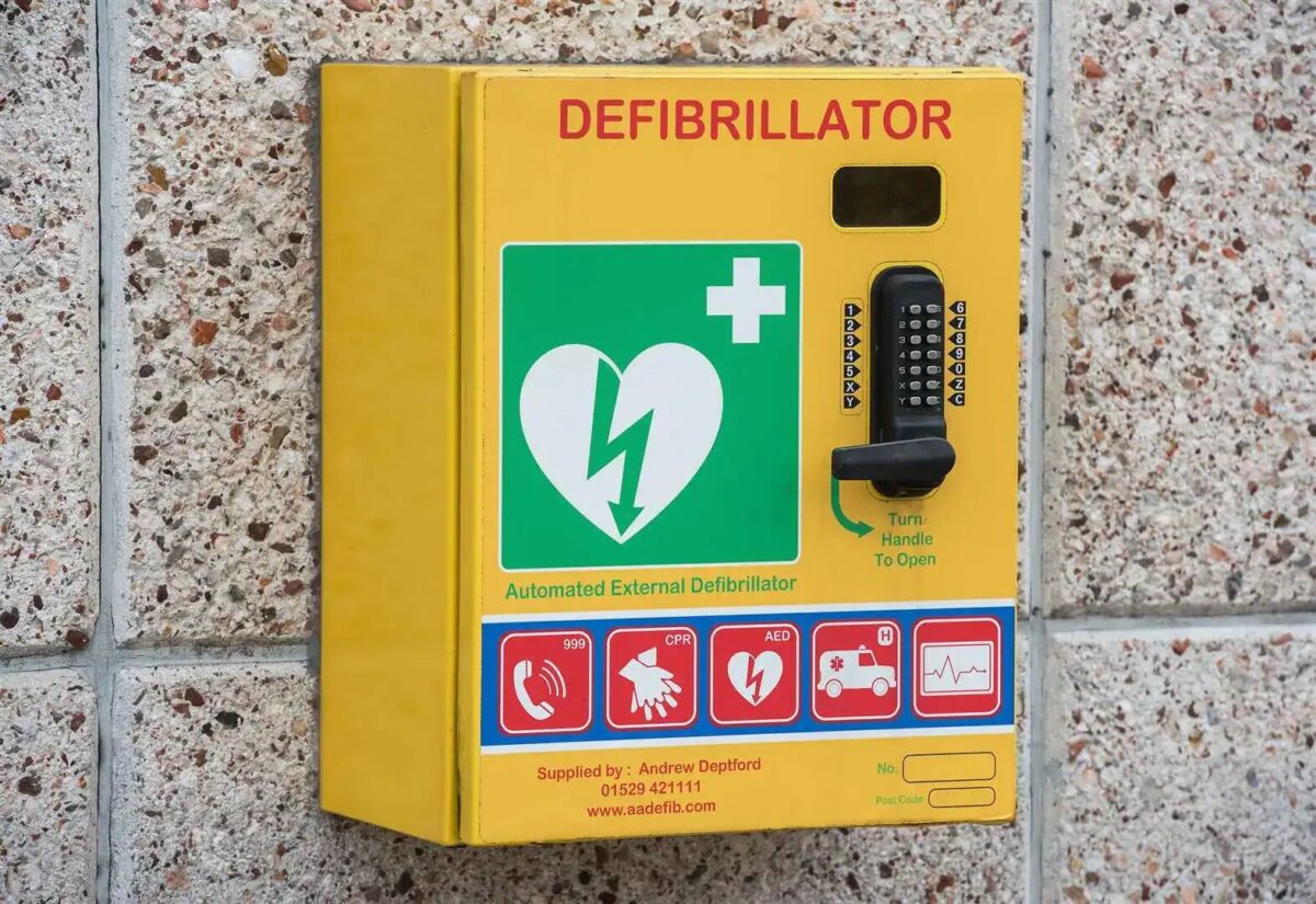 A defibrillator has stolen from its case outside Bethersden Village Hall
