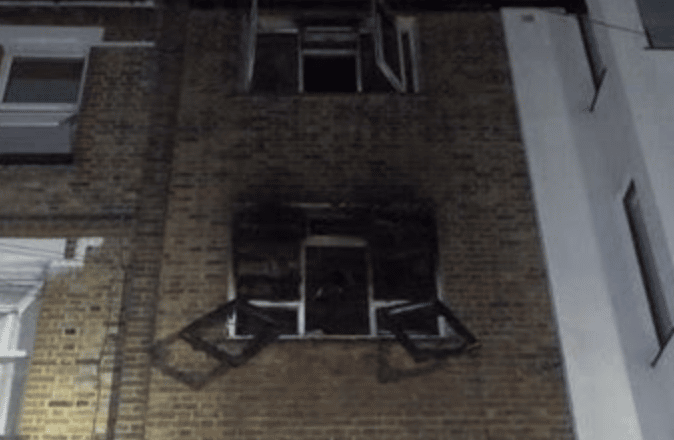 The Whole Of The Second Floor Of A Mid-terraced House Was Destroyed By Fire And Half Of The Third Floor Was Also Damaged By The Blaze