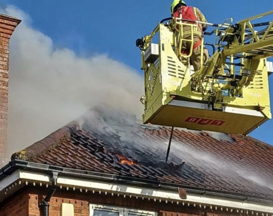 Half Of The Ground And First Floors And Most Of The Roof Of A Detached House Were Damaged By Fire