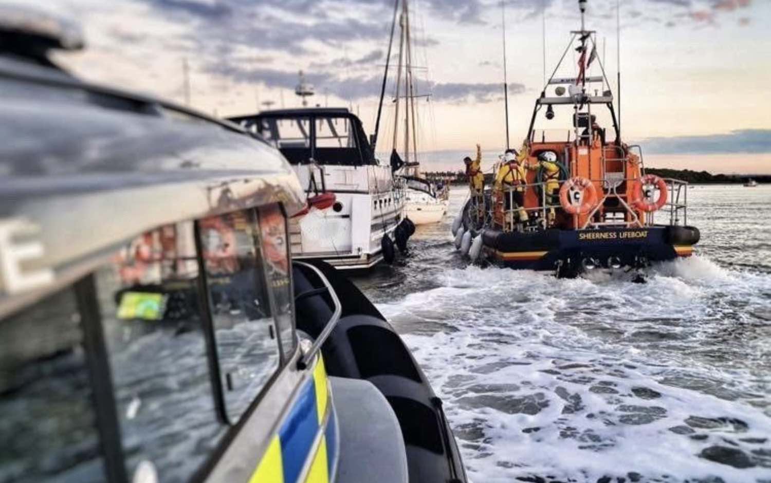 A Sinking Boat Was Spared From Going Under Thanks To The Expertise Of Officers From Kent Police’s Search And Marine Unit