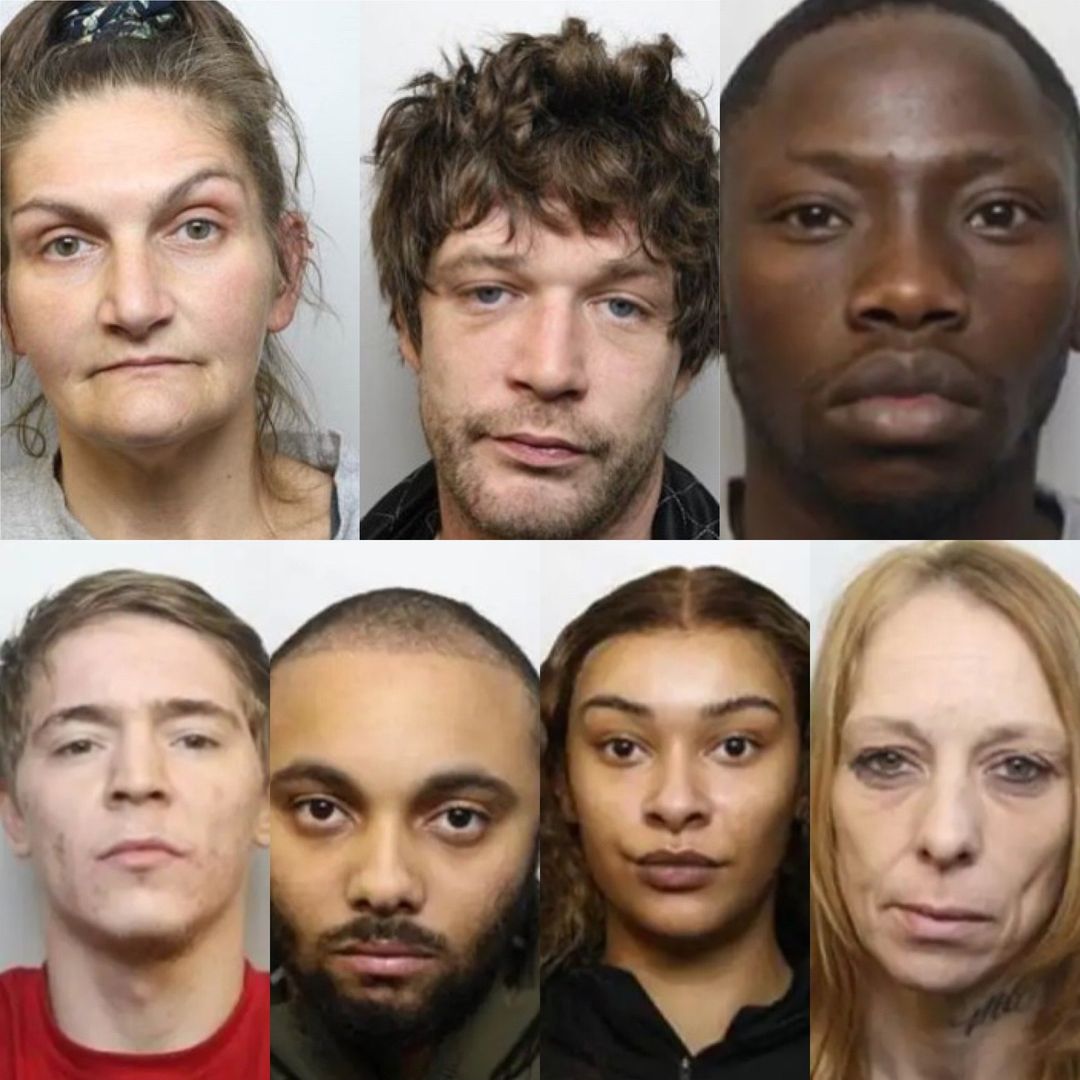 Seven members of a county lines drug gang which transported Class A drugs from the West Midlands and sold them on the streets of Somerset…