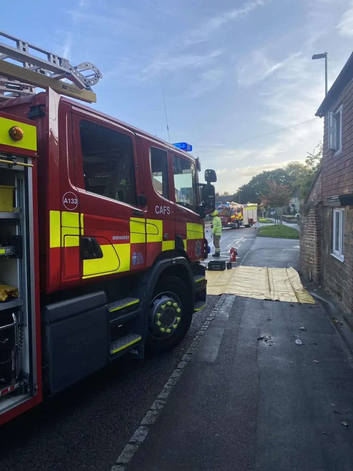 Midhurst Three-Car Crash: Firefighters Rescue Trapped Driver from Overturned Vehicle on Bepton Road