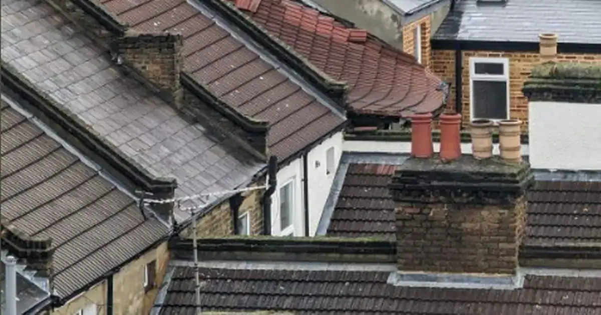 Firefighters Were Called To A Roof Collapse At A Mid-terraced House Converted Into Flats On Blackhorse Road In Walthamstow This Morning.