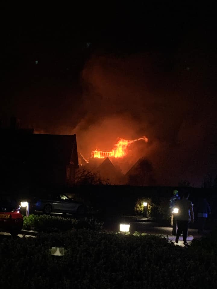 10 Pumps Attending A Fire In Haywards Heath