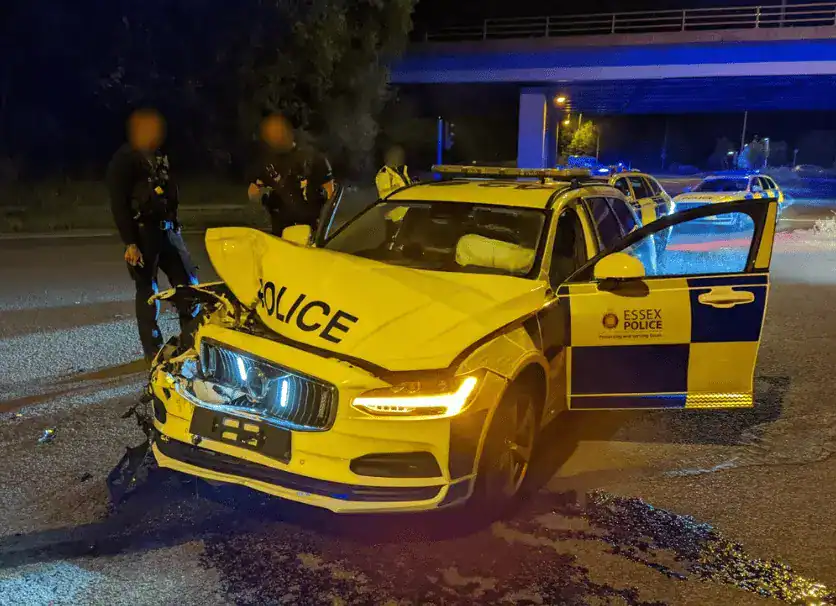 Officers made the quick and selfless decision to make tactical contact with a high-value car recently stolen in a burglary while pursuing it to prevent an attempt to drive the wrong way onto the #M25 at #Brentwood