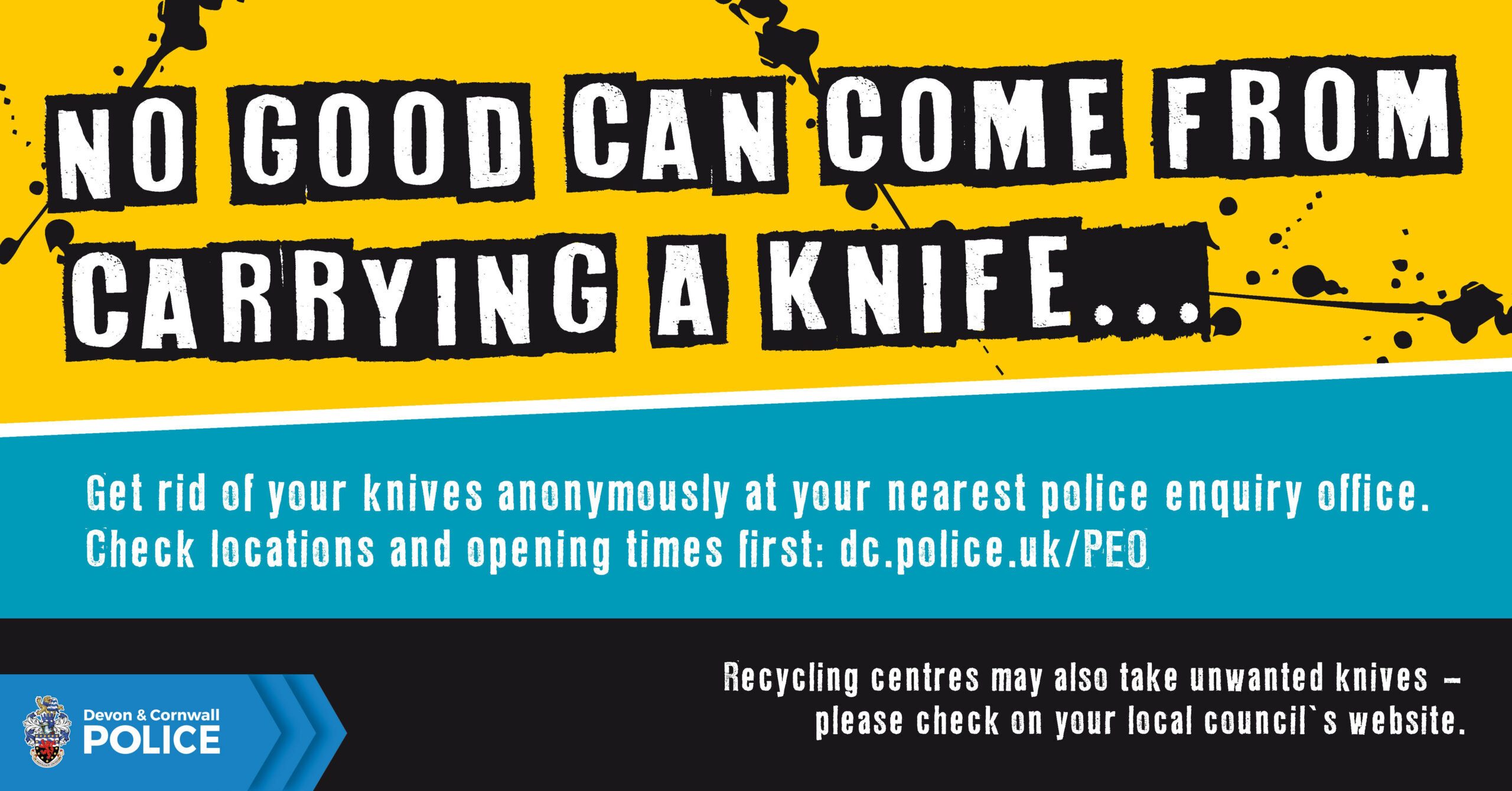 Devon & Cornwall Police Has Taken Part, As In Previous Years, In Operation Sceptre, The National Initiative To Tackle Knife Crime