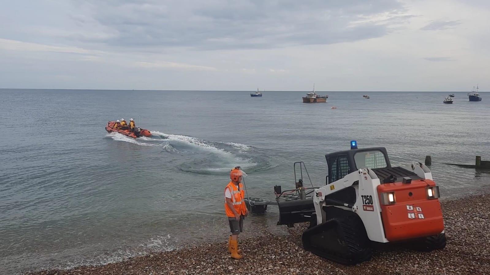 Selsey Lifeboat Launched To Reports Of Two People Cut Off By The Tide