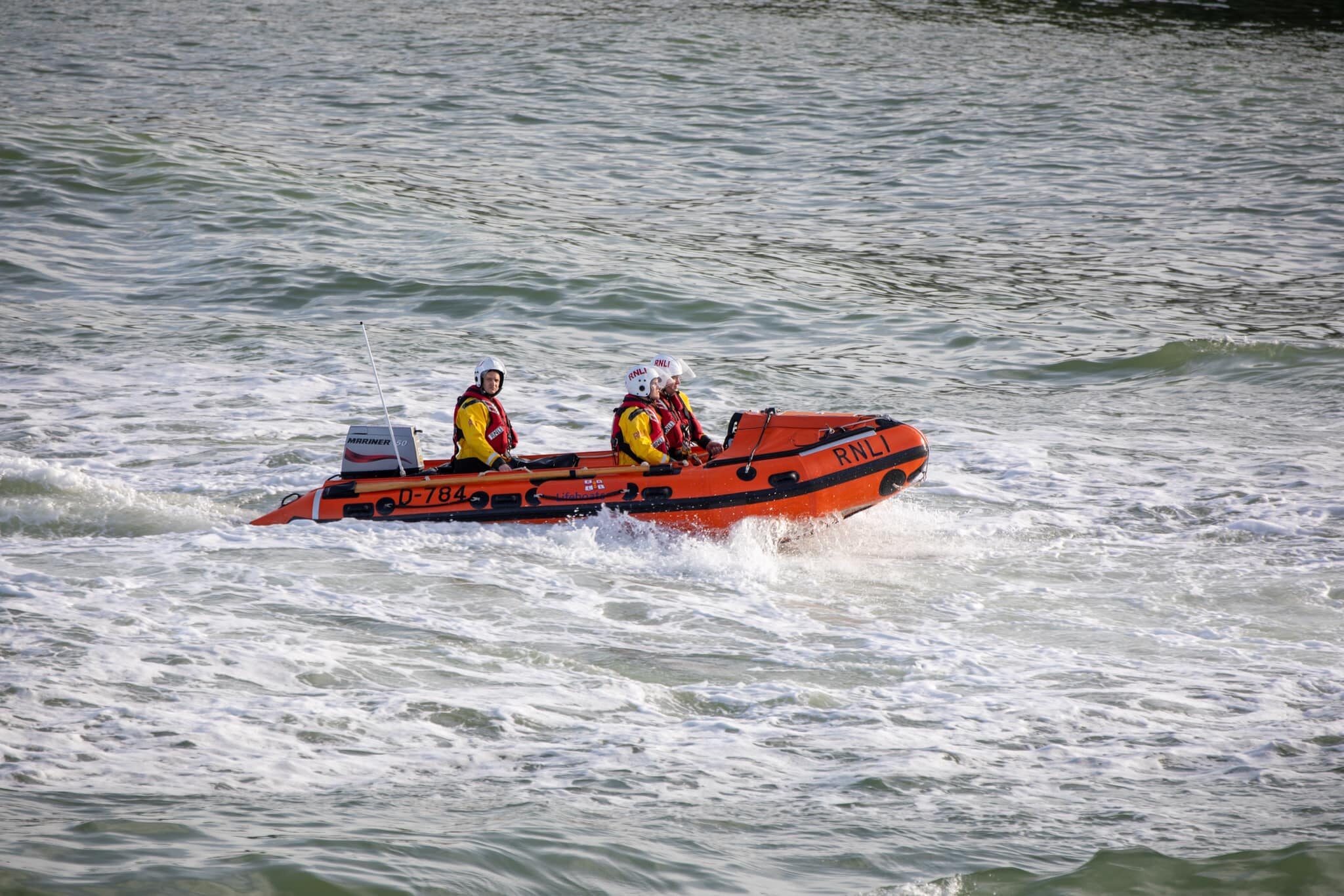Lifeboat And  Coastguard Respond To Reports Of A Person Entering The Water At Lancing
