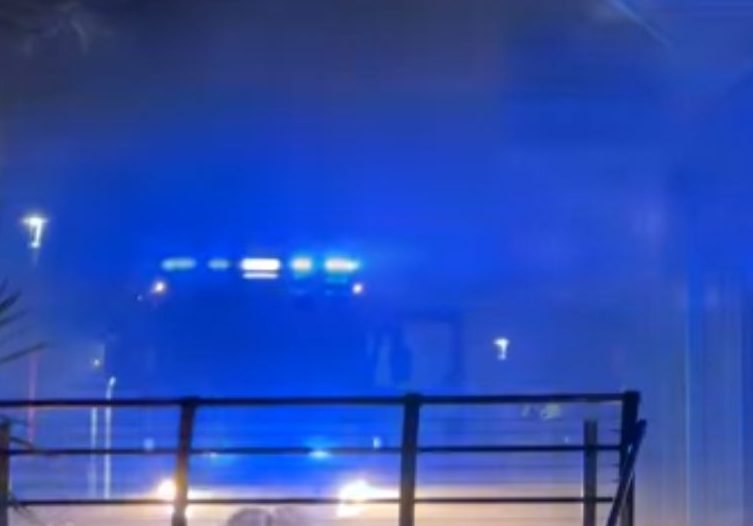 ESFRS respond to a fire that broke out in the basement of a block flats at Brighton Marina