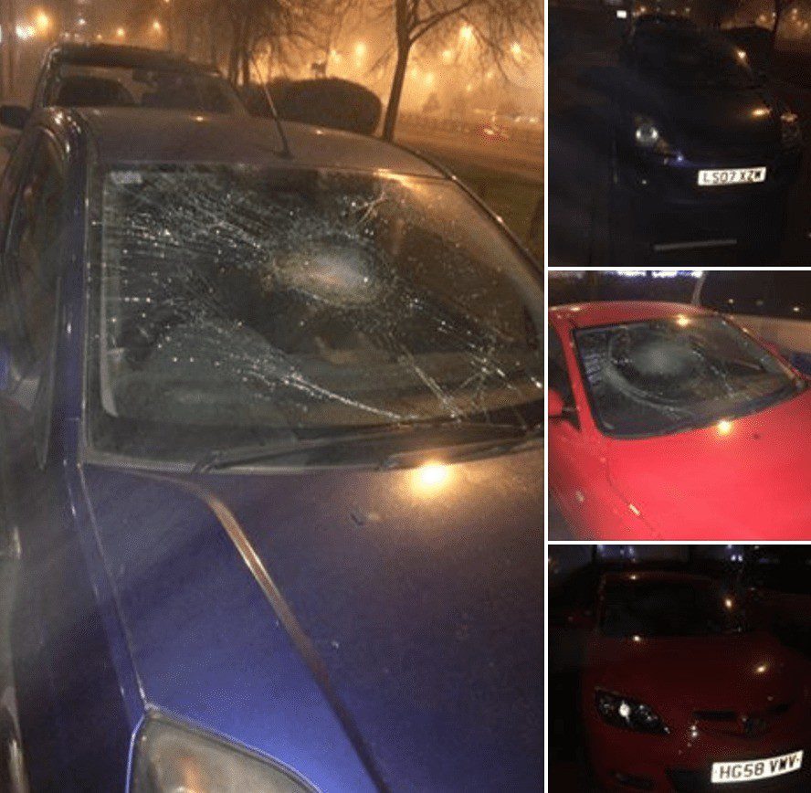 Breaking:  Mindless  Vandals Go On Rampage  Causing  Orgy Of Damage  To Vehicles In  Portsmouth