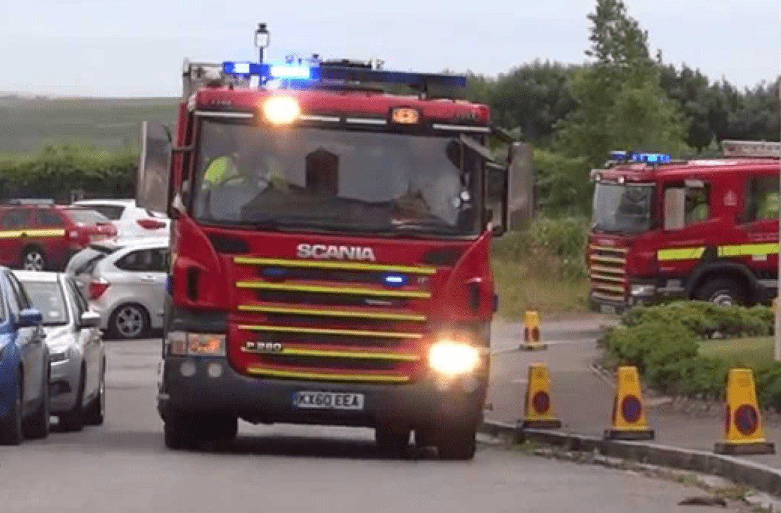 Breaking:nine Dorset Fire Crews Called To Thatch Property Fire In Durweston