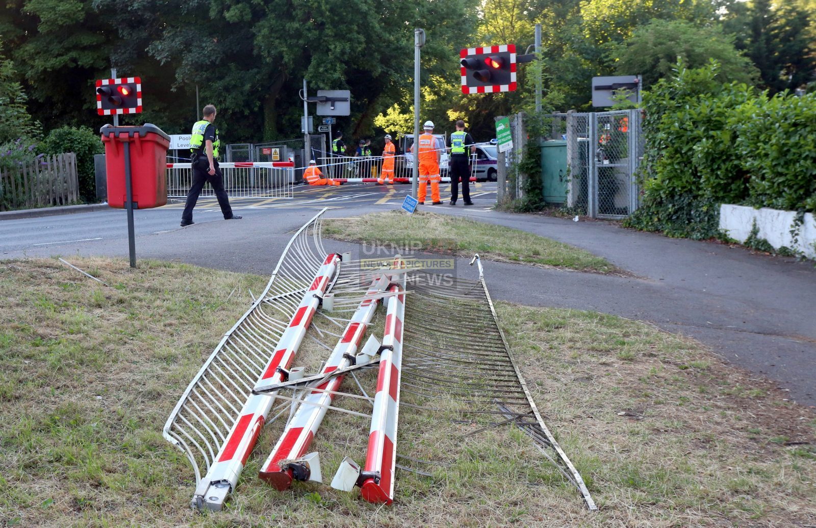 Impatient Car Driver Caused Thousand Of Pounds Of Damage After Driving Through Railway Level Crossing Barriers In Egham