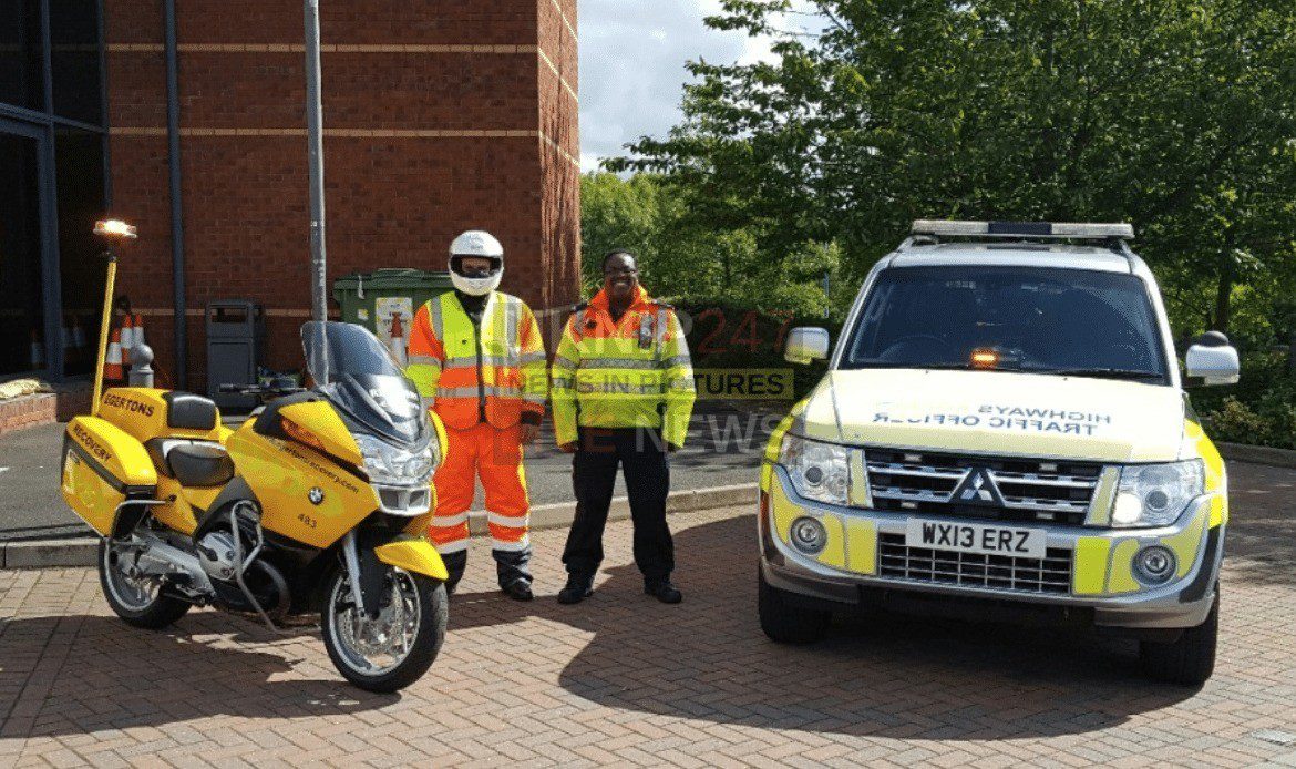 Rapid Assistance Motorcycles Carrying Emergency Fuel To Combat Breakdowns On Uk Motorways