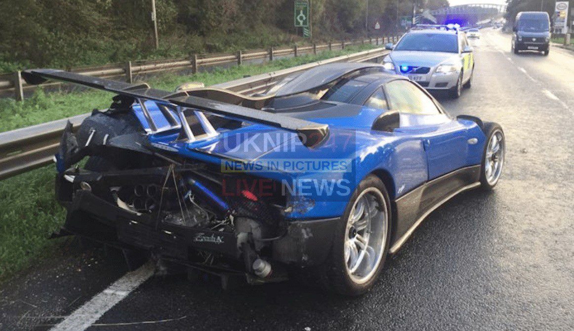 £1.5 Million Super Car  Collided With The Crash Barrier In Tangmere
