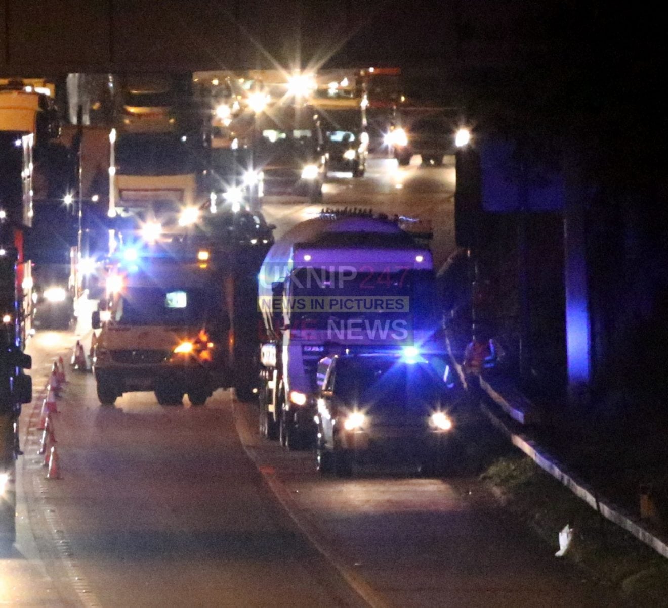 Tanker In Collision With Car On The M25 Near Woking