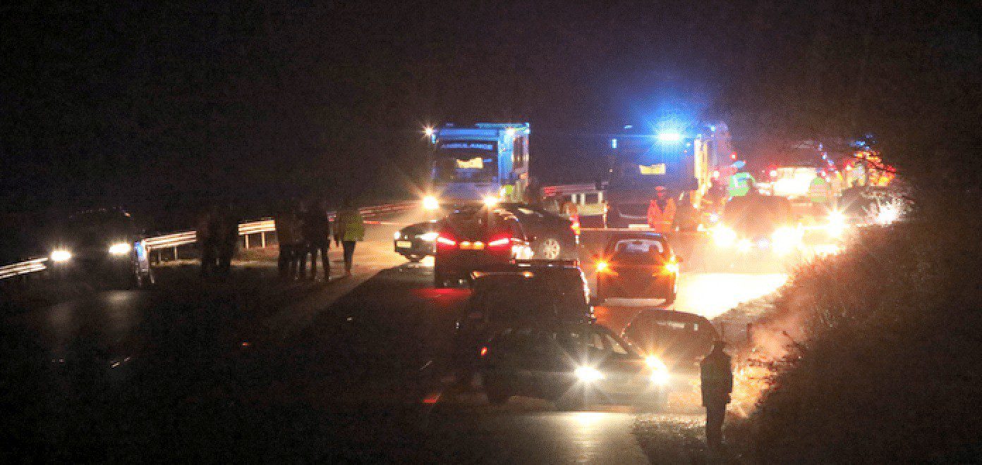 Multi Vehicle Collision Closes M27 Eastbound  Between Junction One And Two