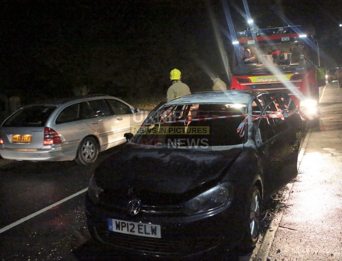 Car Fire At Wootton See Buses On Divert