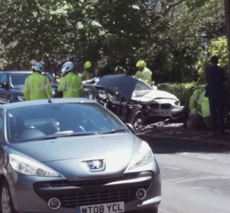 A Car Collided With A Parked Bmw At Kingsnorth Gardens Around 12.20pm This Afternoon, According To Reports