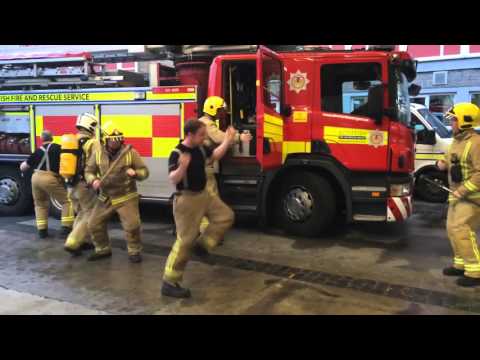 Scottish Fire And Rescue  Service Ayr Firefighters Take On #runningmanchallenge