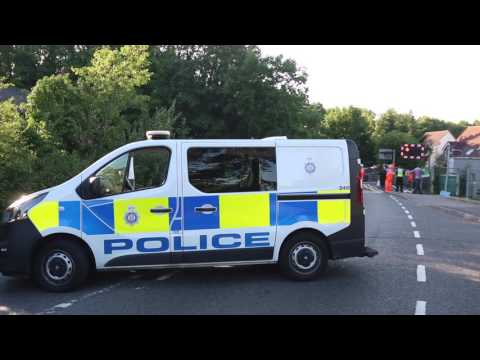 An Impatient Driver Rams Busy Level Crossing In Egham Surrey