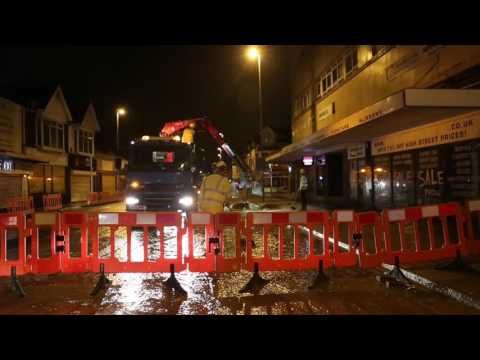 Burst Water Main Floods London Road In Portsmouth